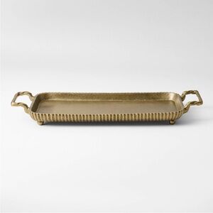 Threshold Studio McGee brass footed Tray with Handles